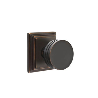 Emtek Bern Knob with Wilshire Rosette in Oil Rubbed Bronze
