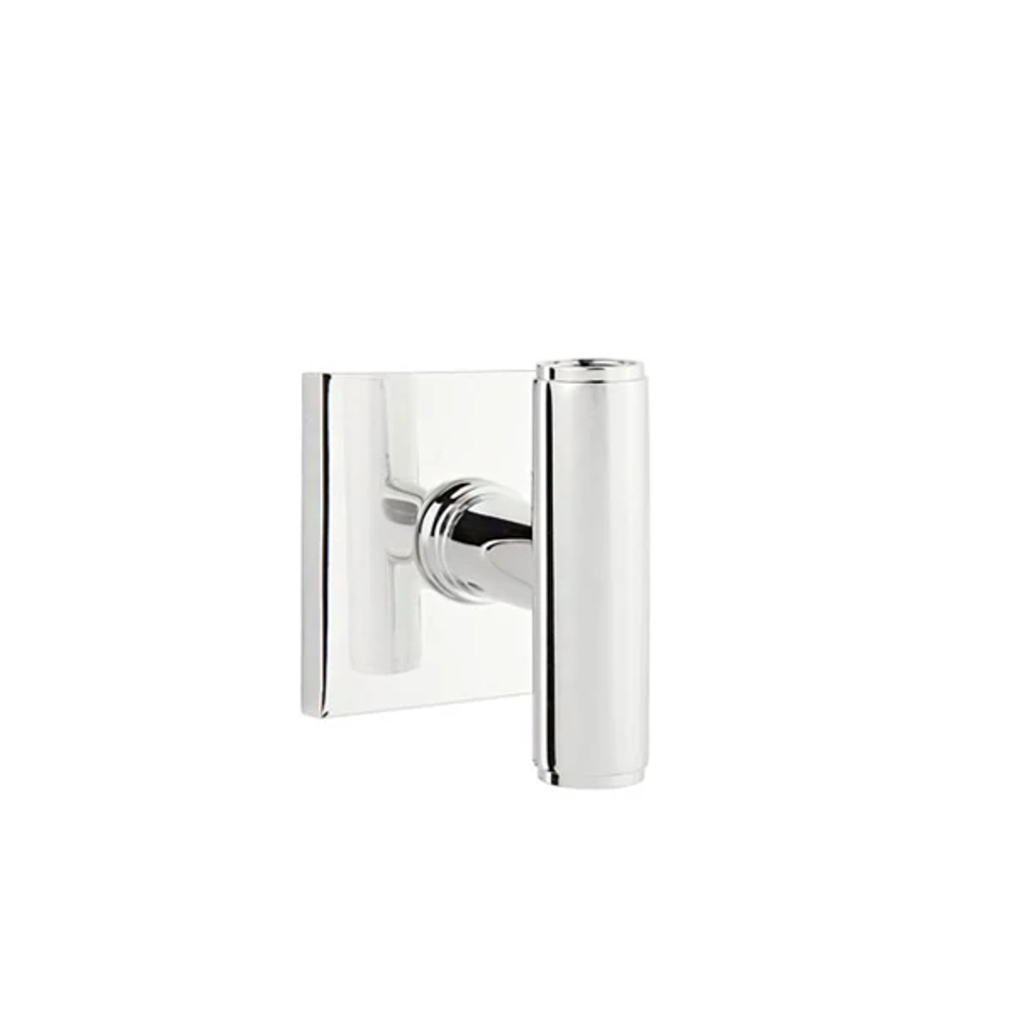 Emtek Ace Knob with Square Rosette in Polished Chrome