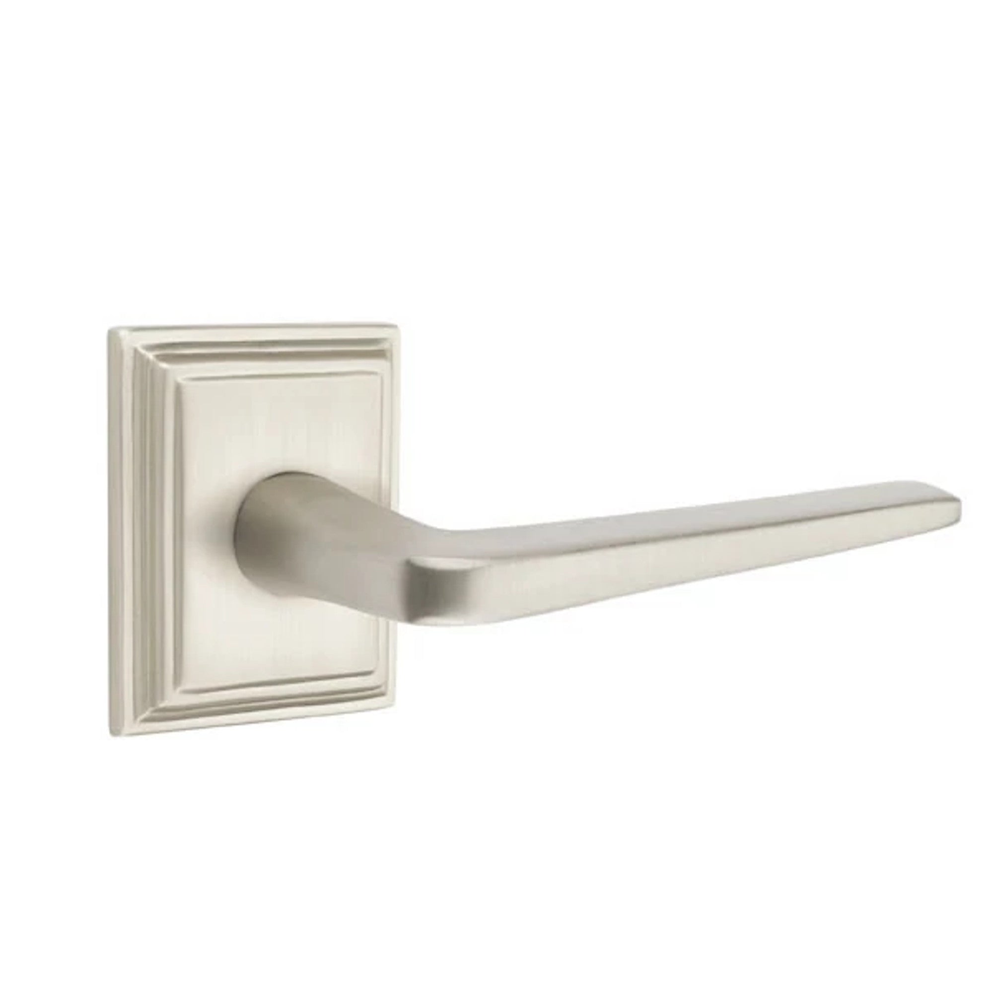 Emtek Athena Lever with Wilshire Rosette in Satin Nickel