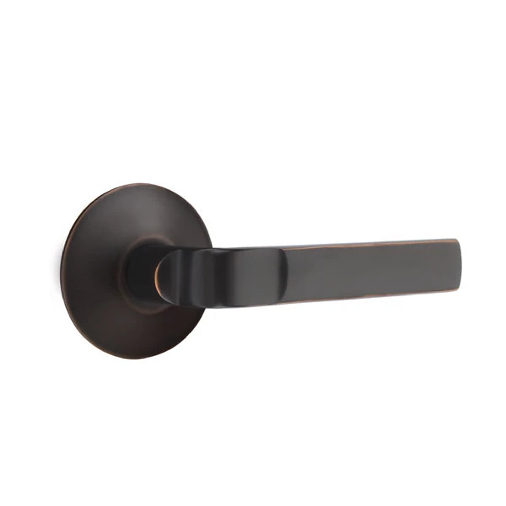 Emtek Aston Lever with Modern Rosette in Oil Rubbed Bronze