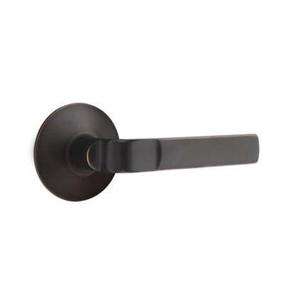 Emtek Aston Lever with Modern Rosette in Oil Rubbed Bronze