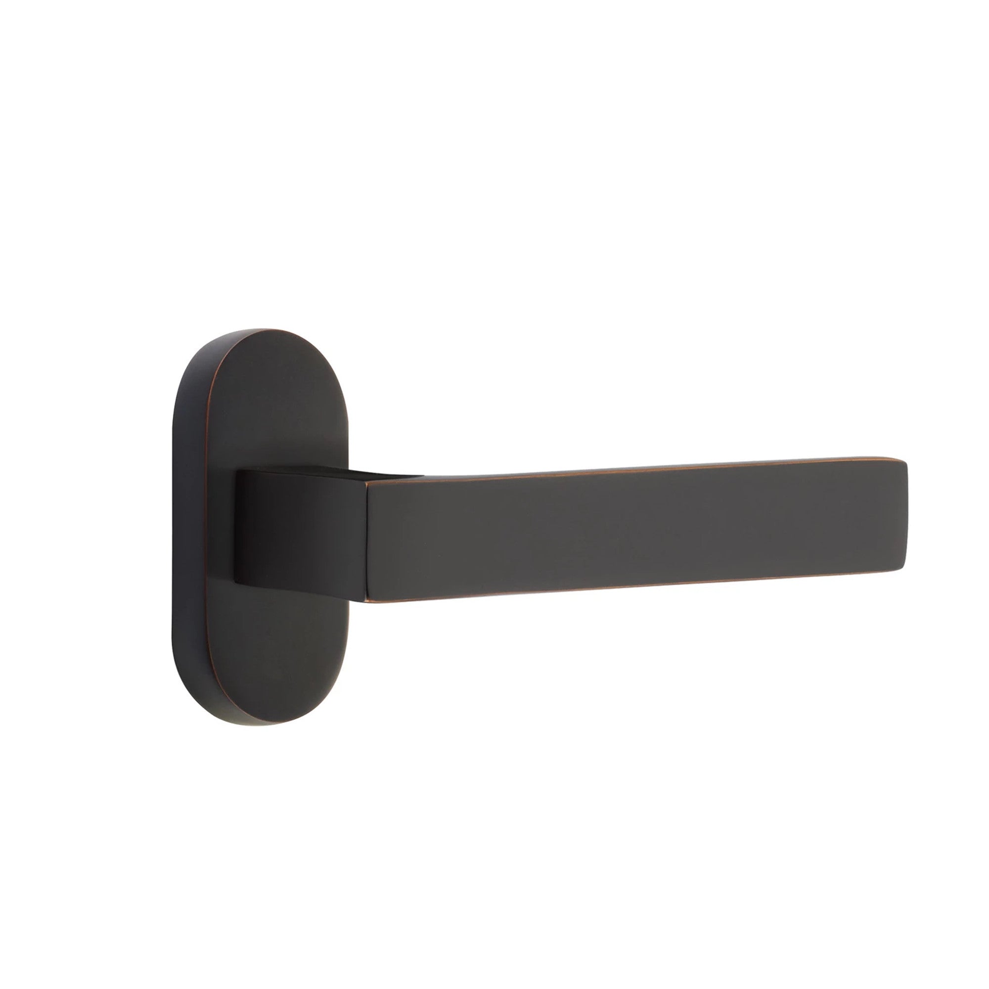 Emtek Dumont Lever with Oval Stretto 1-1/2" x 3" in Oil Rubbed Bronze