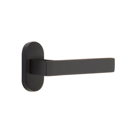 Emtek Dumont Lever with Oval Stretto 1-1/2" x 3" in Oil Rubbed Bronze