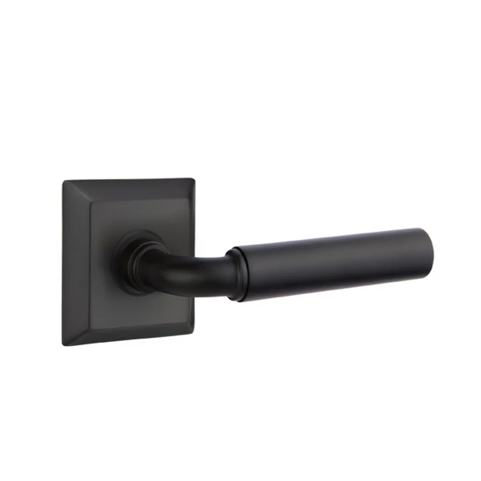 Emtek Manning Lever with Quincy Rosette in Flat Black