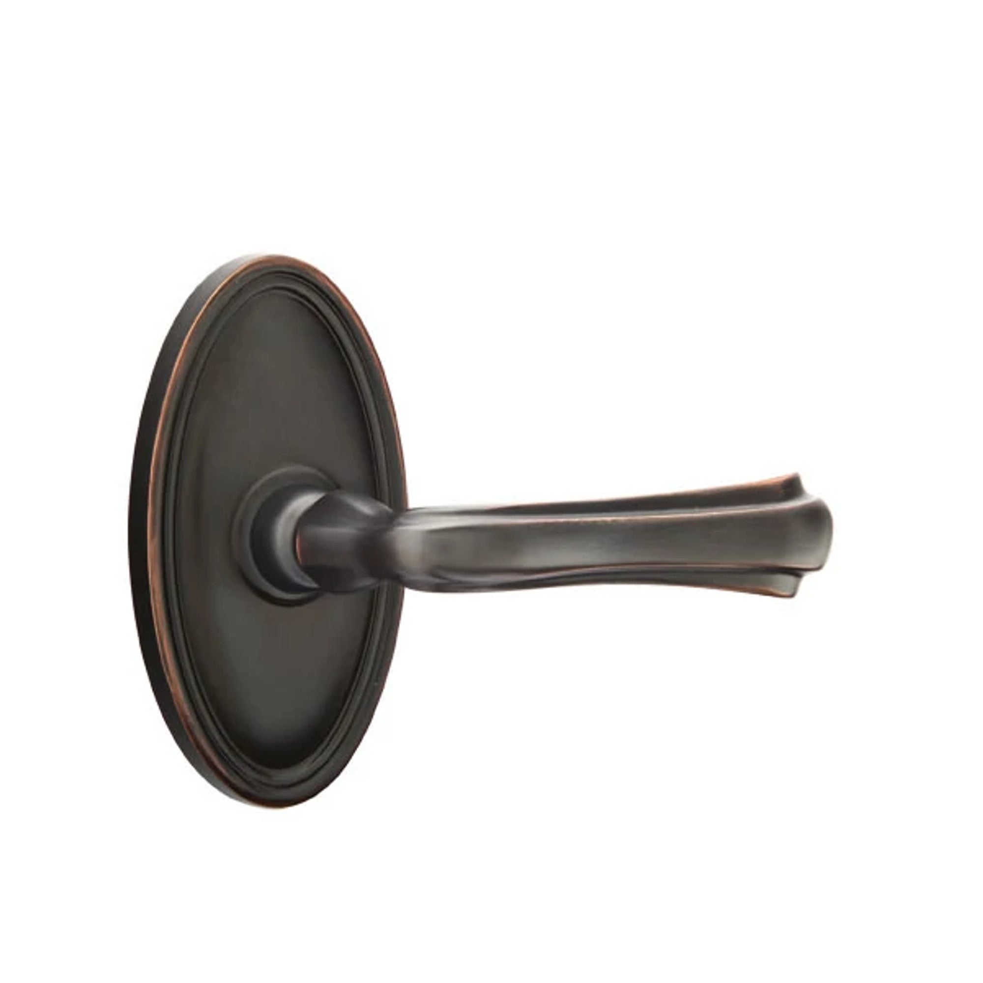 Emtek Wembley Lever with Oval Rosette in Oil Rubbed Bronze