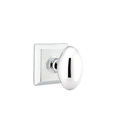Emtek Egg Knob with Quincy Rosette in Polished Chrome