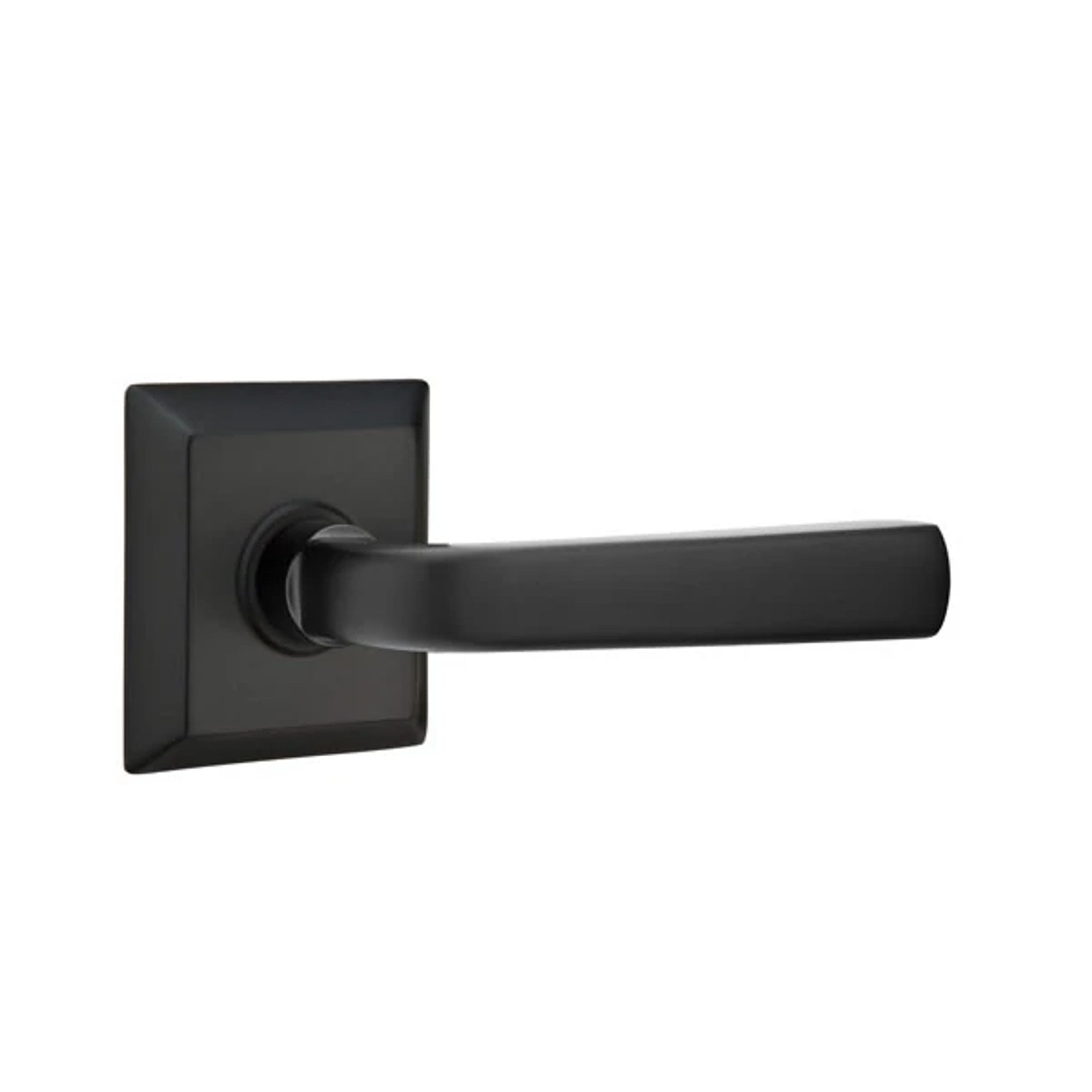 Emtek Sion Lever with Quincy Rosette in Flat Black