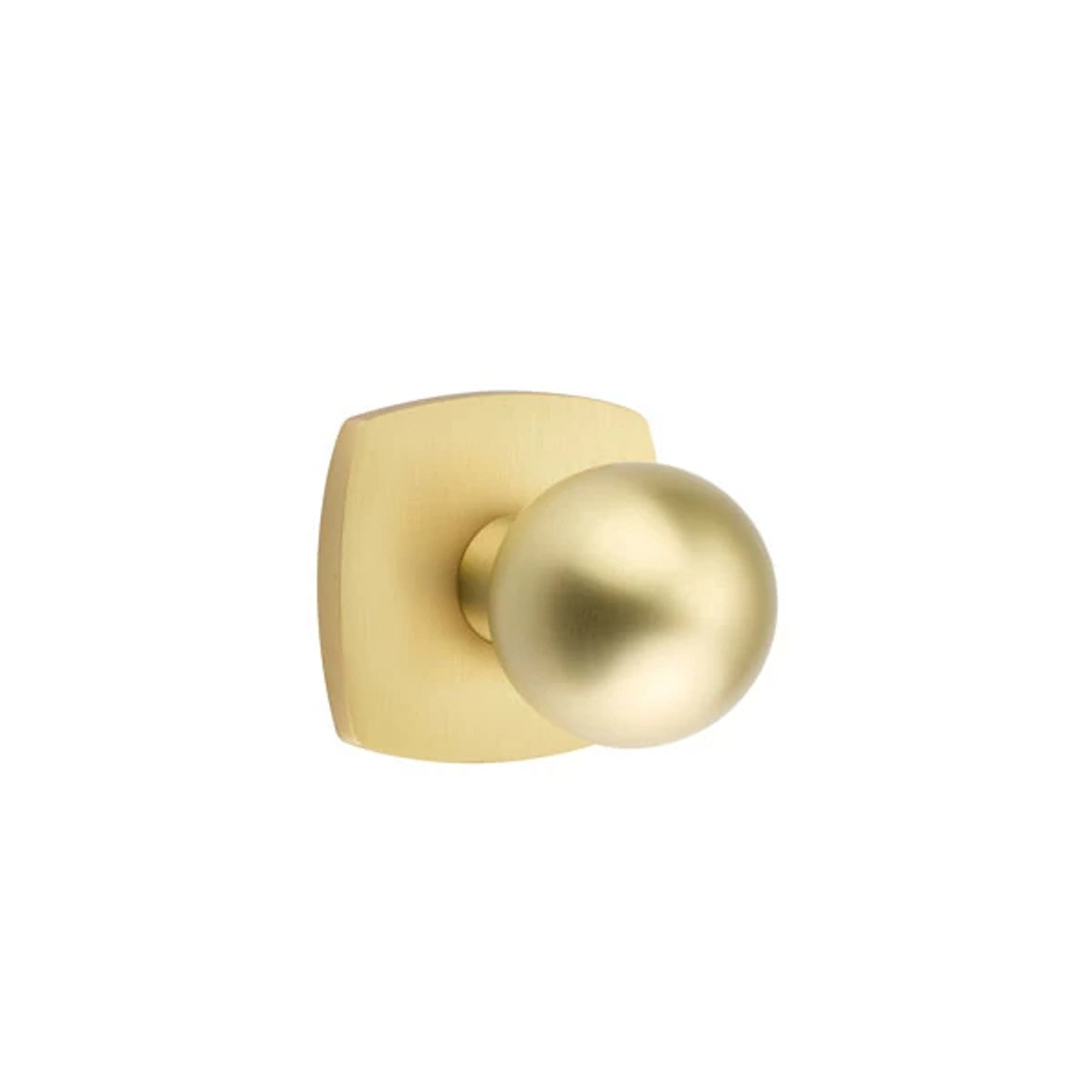 Emtek Orb Knob with Urban Modern Rosette in Satin Brass