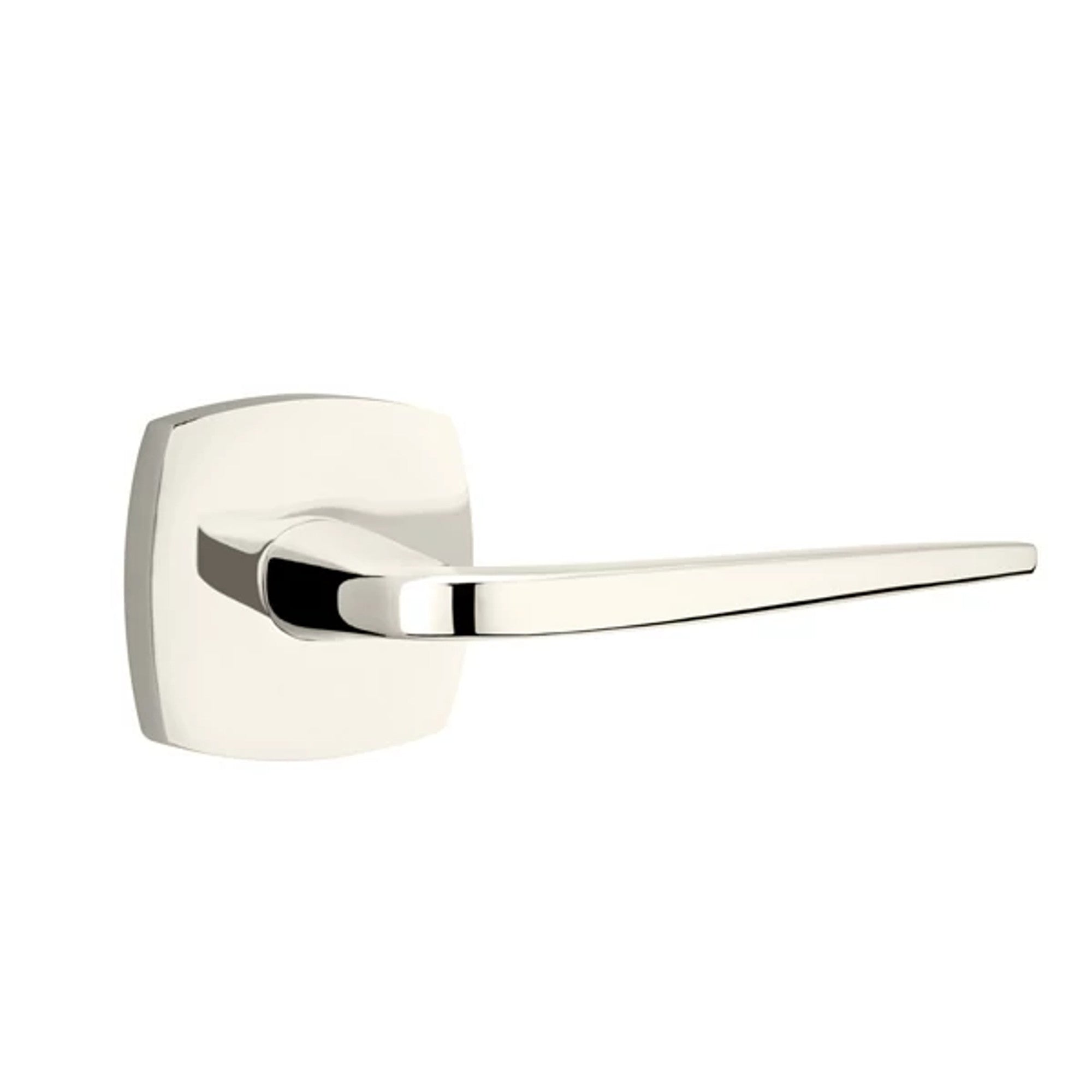 Emtek Athena Lever with Urban Modern Rosette in Polished Nickel