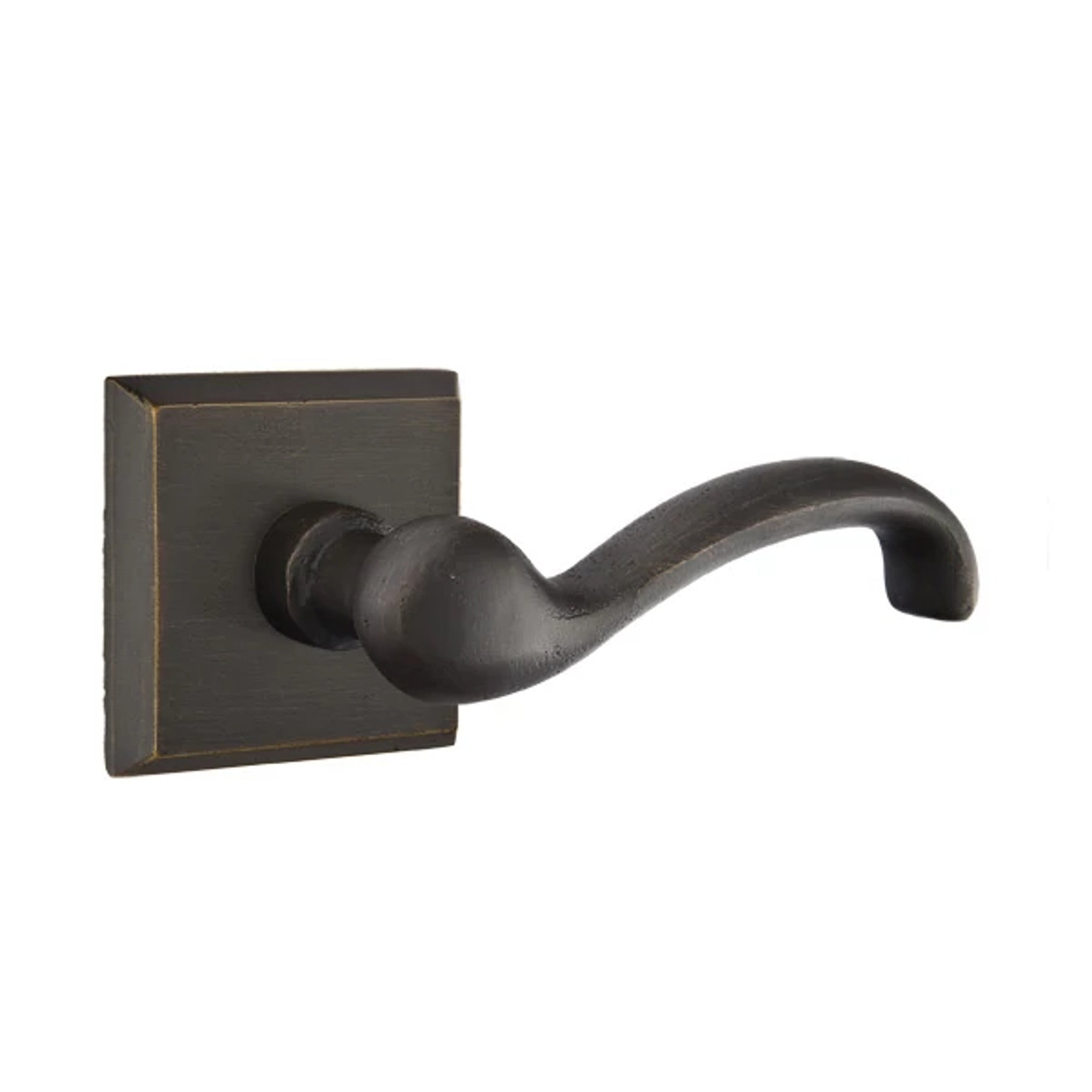 Emtek Teton Lever with #6 Rosette in Medium Bronze