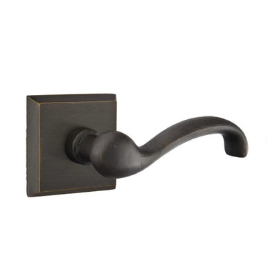 Emtek Teton Lever with #6 Rosette in Medium Bronze