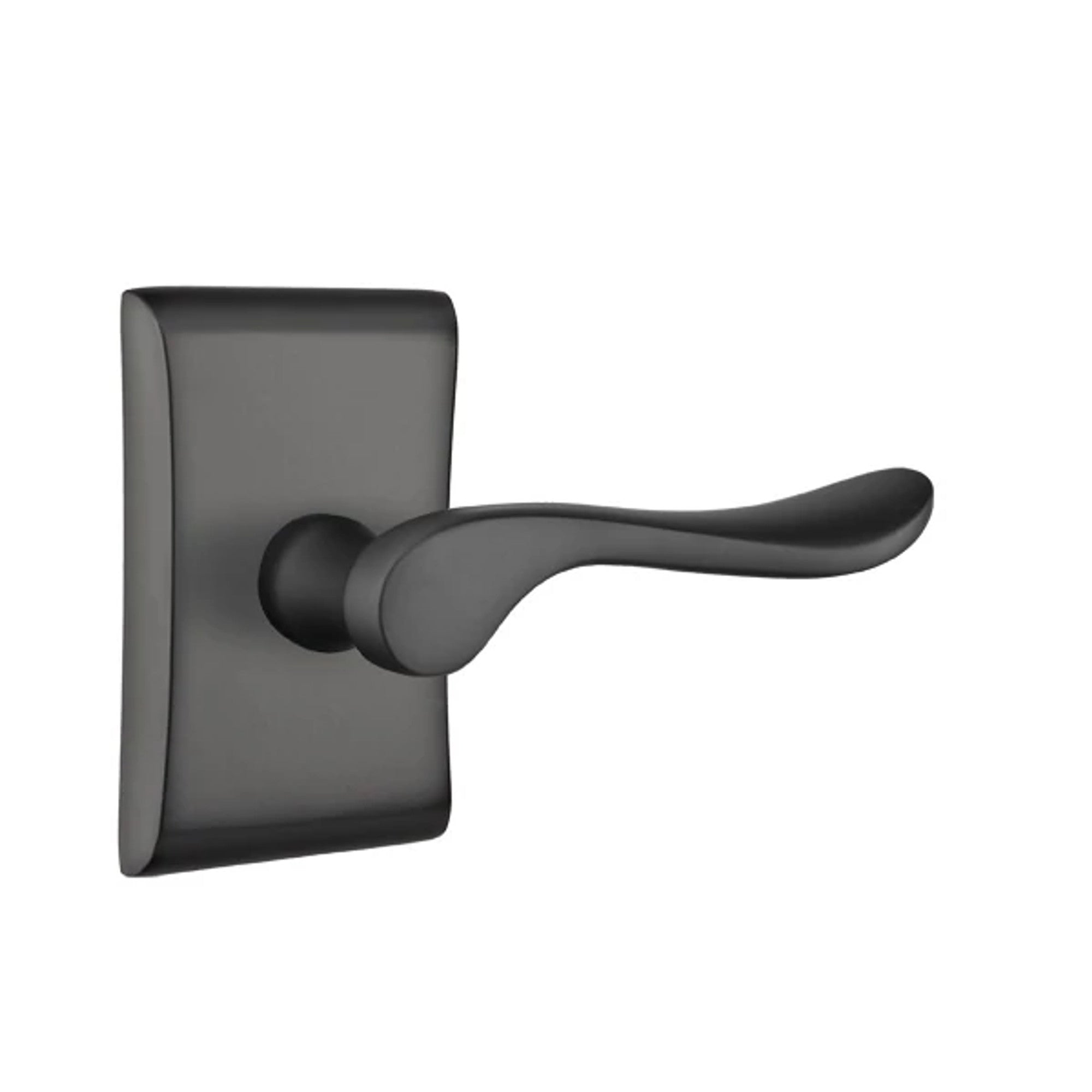 Emtek Luzern Lever with Neos Rosette in Flat Black