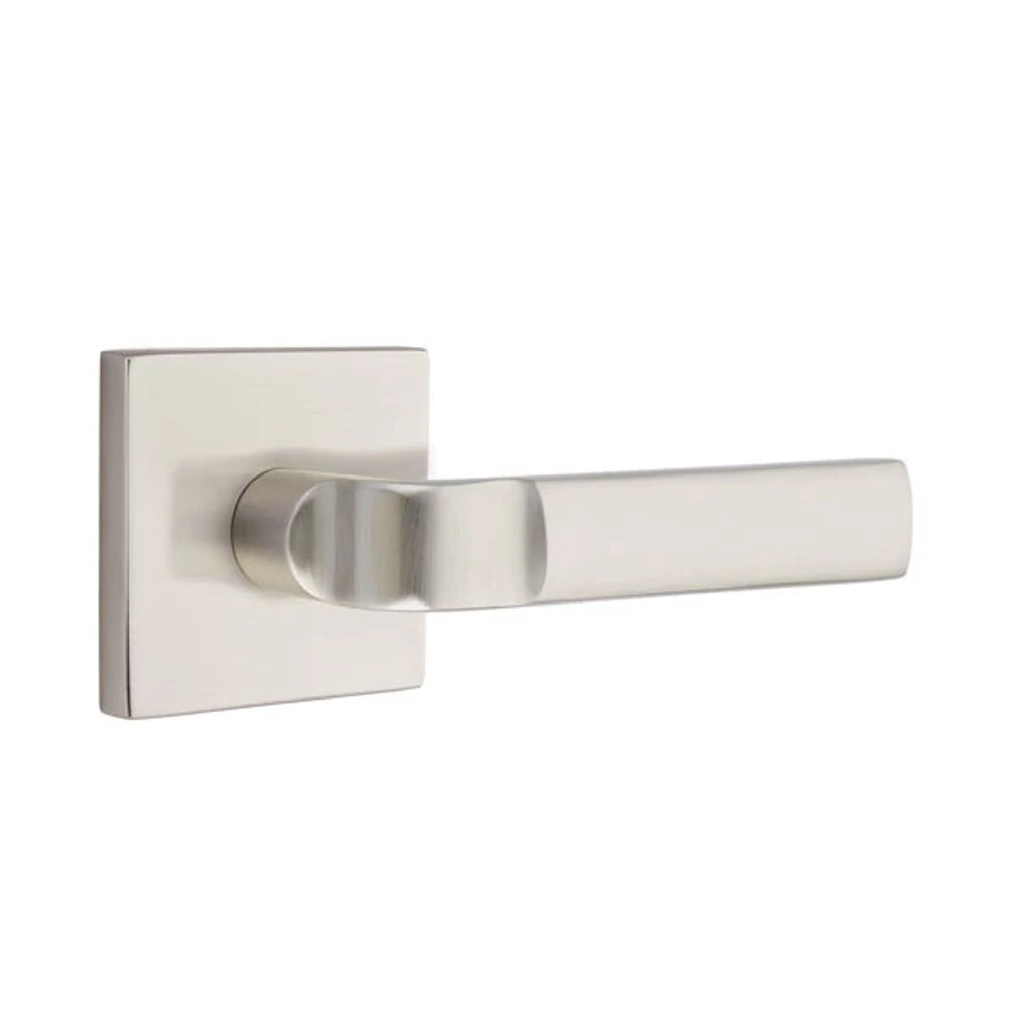 Emtek Aston Lever with Square Rosette in Satin Nickel