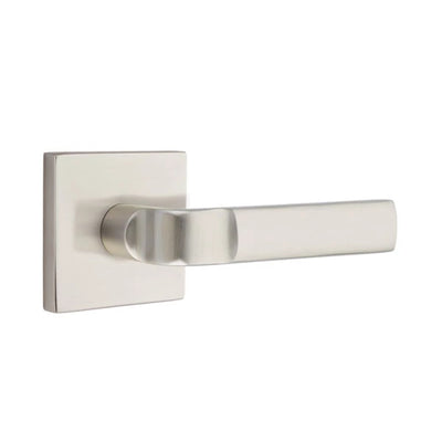 Emtek Aston Lever with Square Rosette in Satin Nickel