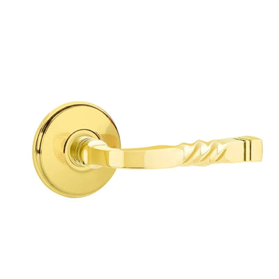 Emtek Santa Fe Lever with Watford Rosette in Unlacquered Brass