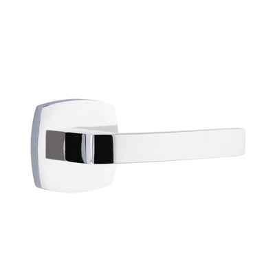 Emtek Breslin Lever with Urban Modern Rosette in Polished Chrome