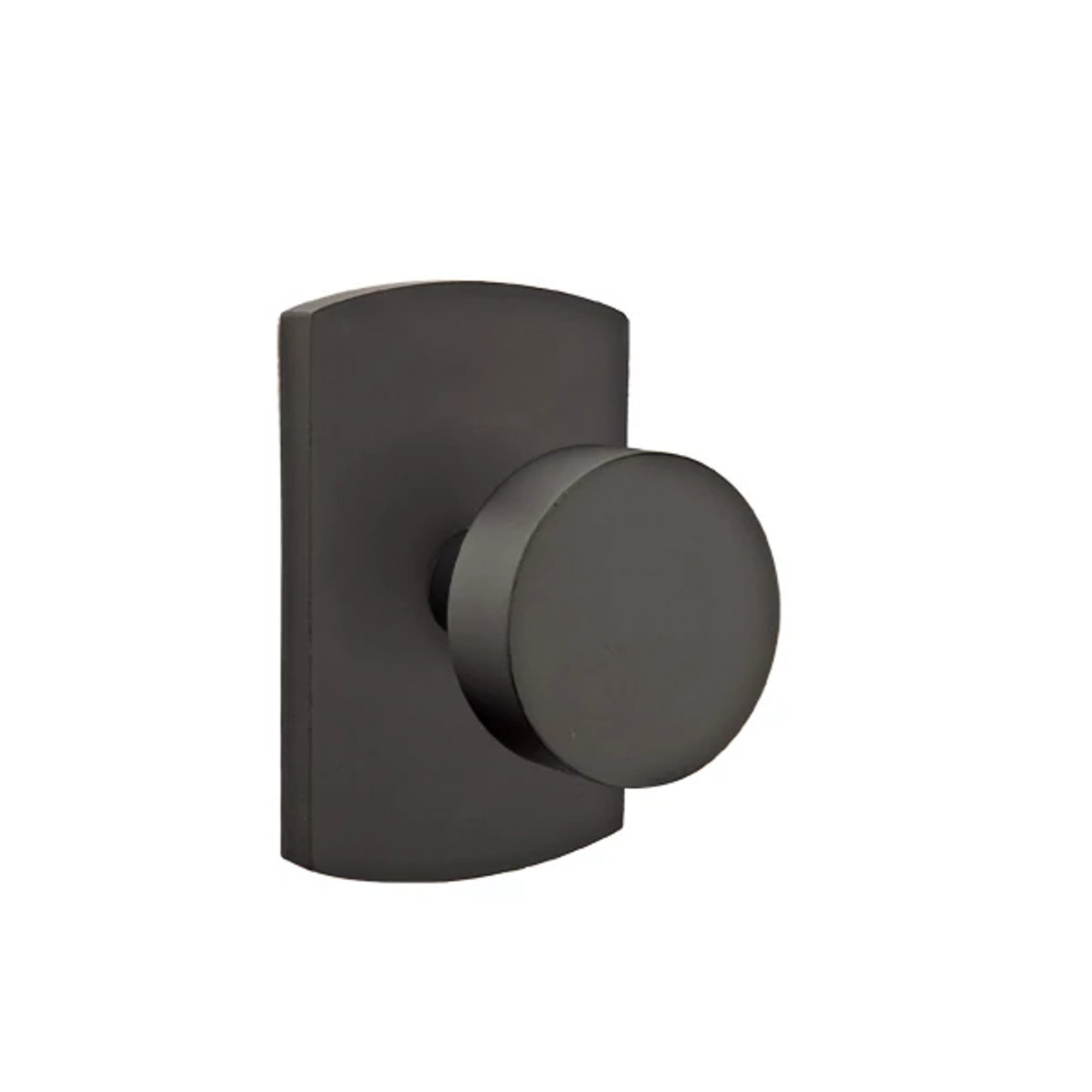 Emtek Round Bronze Knob with #4 Rosette in Flat Black Bronze