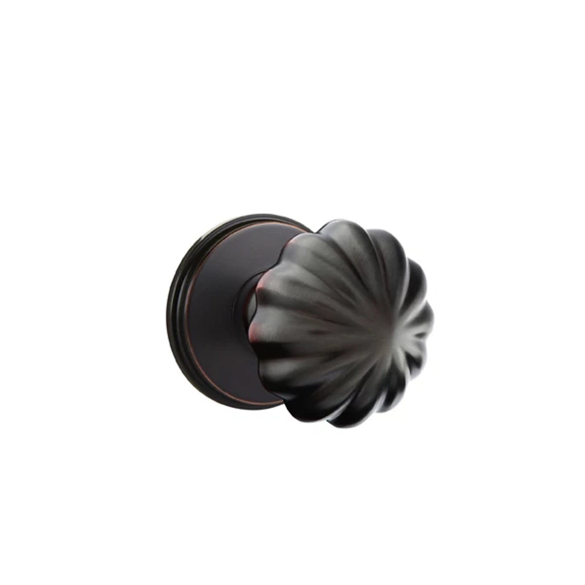 Emtek Melon Knob with Watford Rosette in Oil Rubbed Bronze