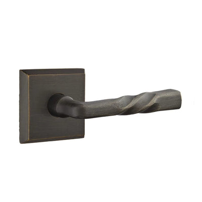 Emtek Montrose Lever with #6 Rosette in Medium Bronze