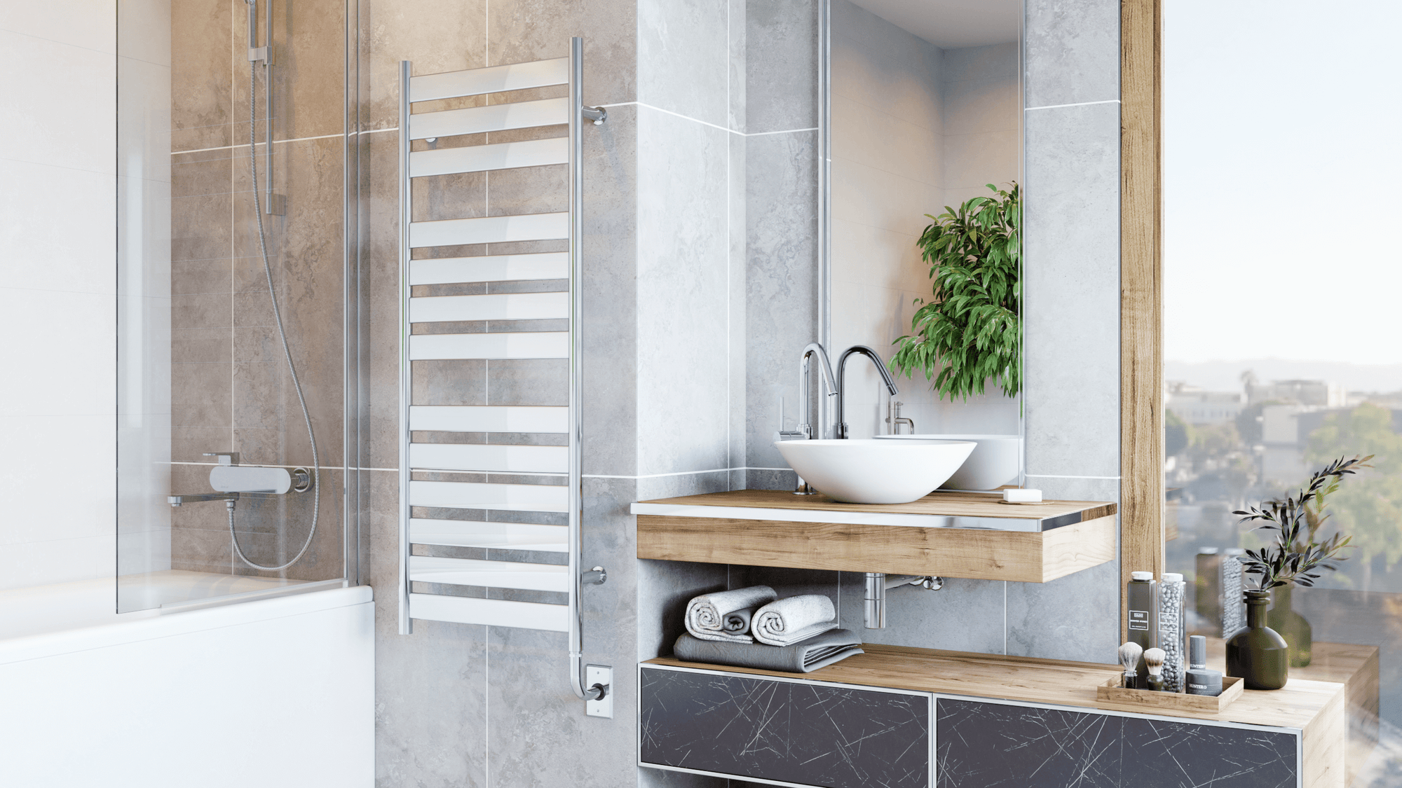 23.5"x51" Romano Electric Towel Warmer