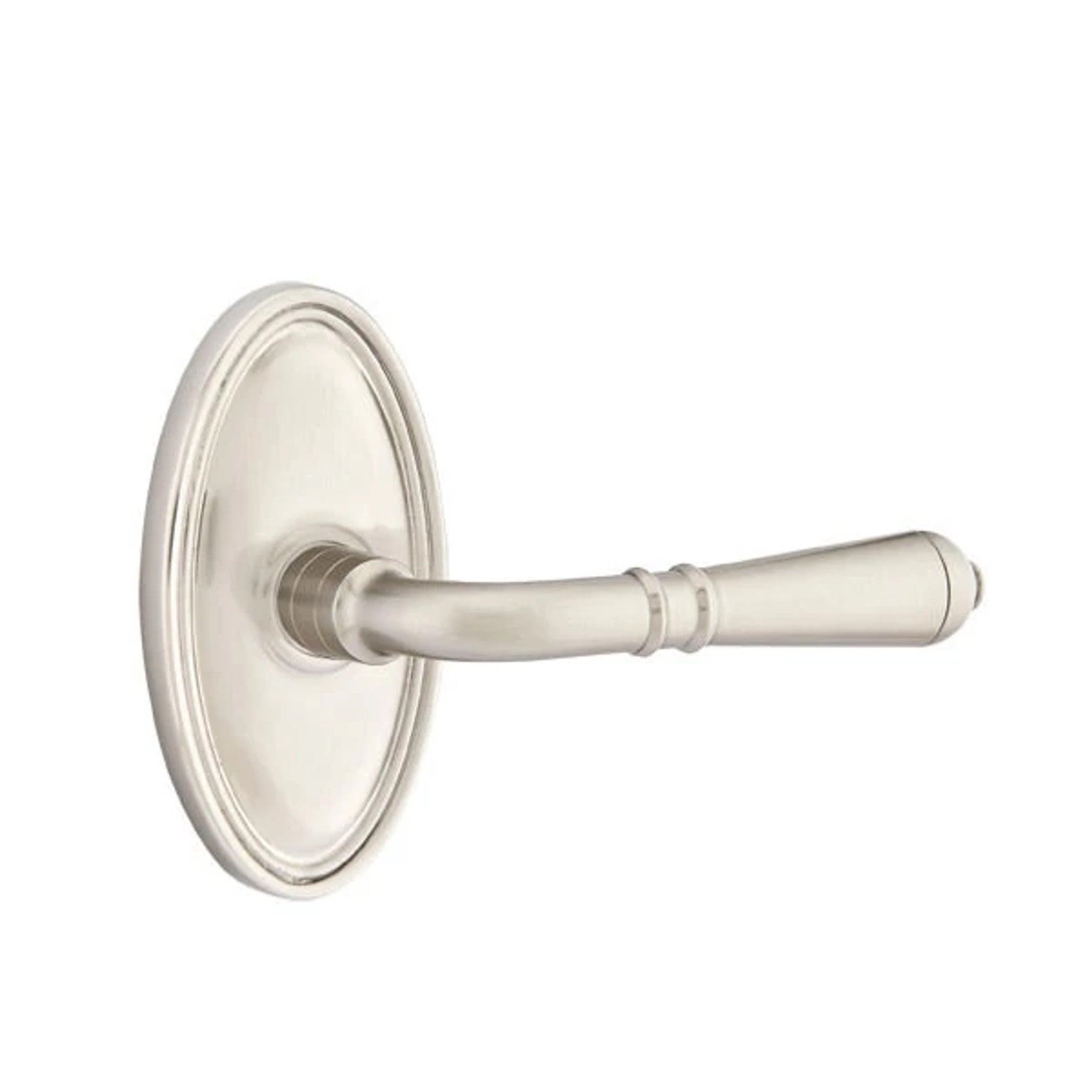 Emtek Turino Lever with Oval Rosette in Satin Nickel