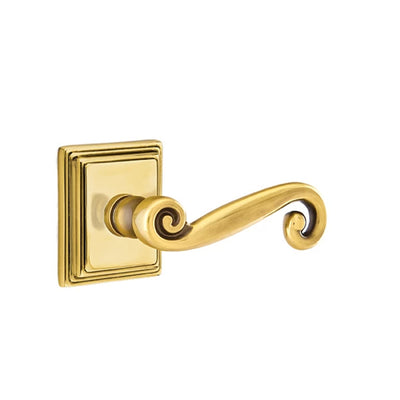 Emtek Rustic Lever with Wilshire Rosette in French Antique