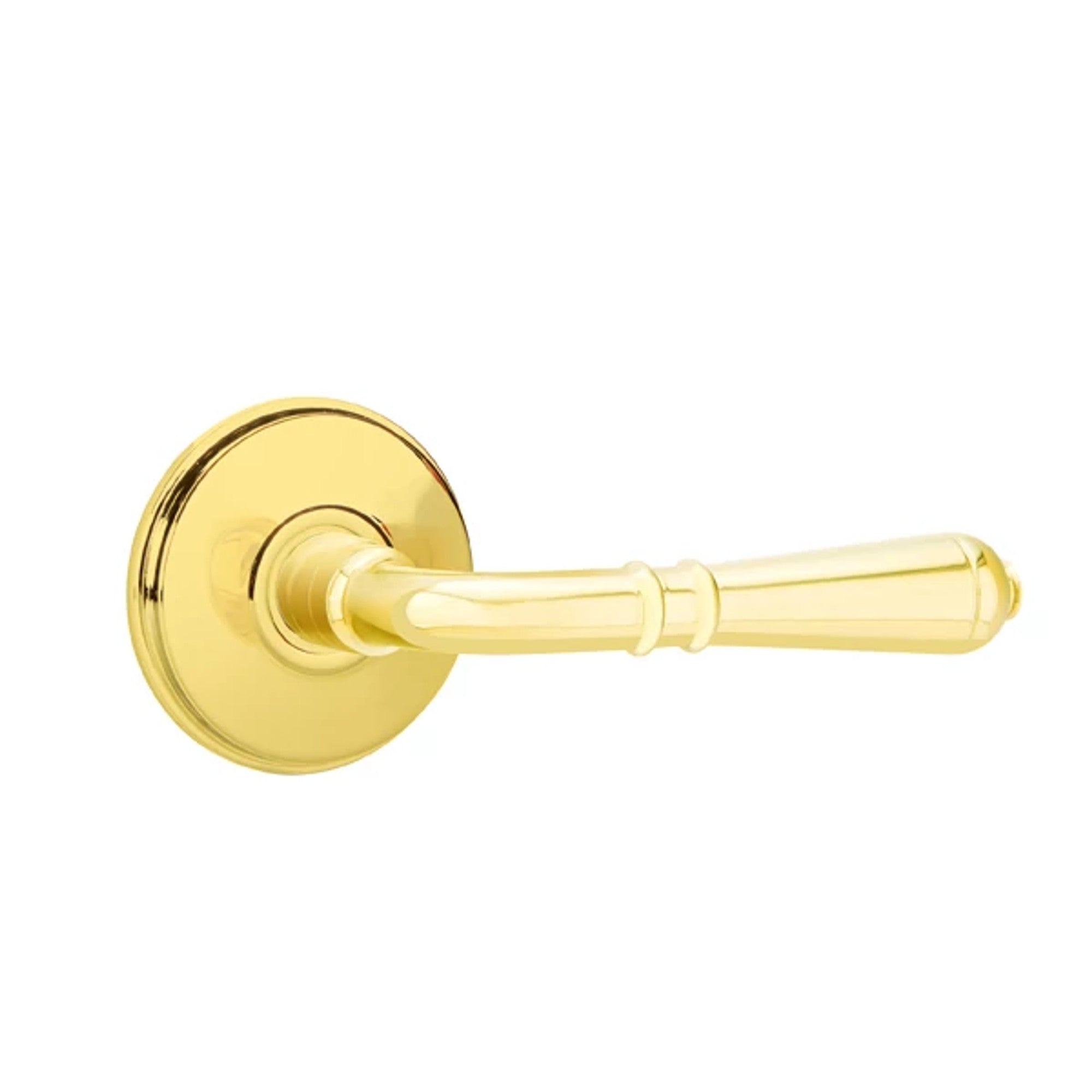 Emtek Turino Lever with Watford Rosette in Polished Brass