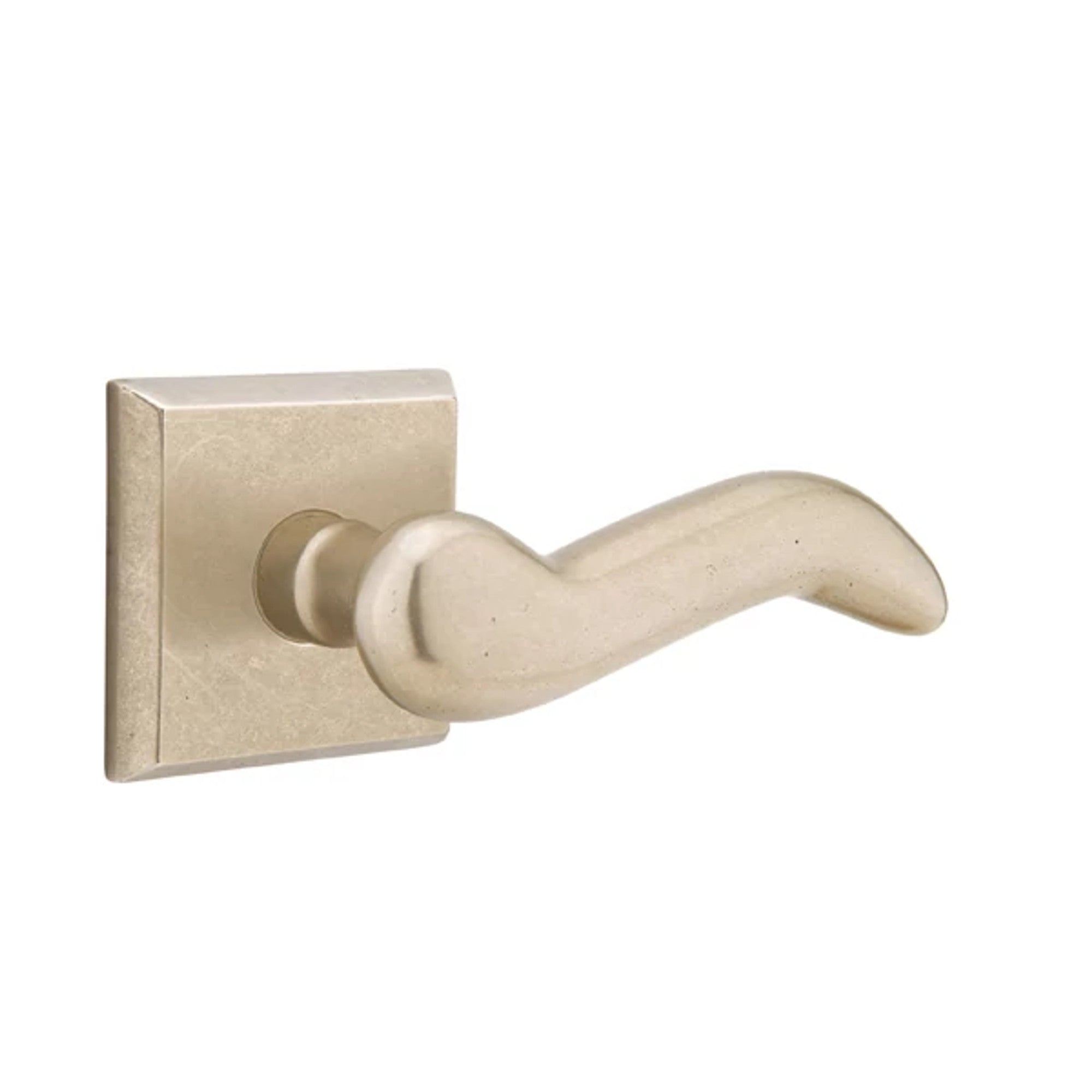 Emtek Cody Lever with #6 Rosette in Tumbled White Bronze