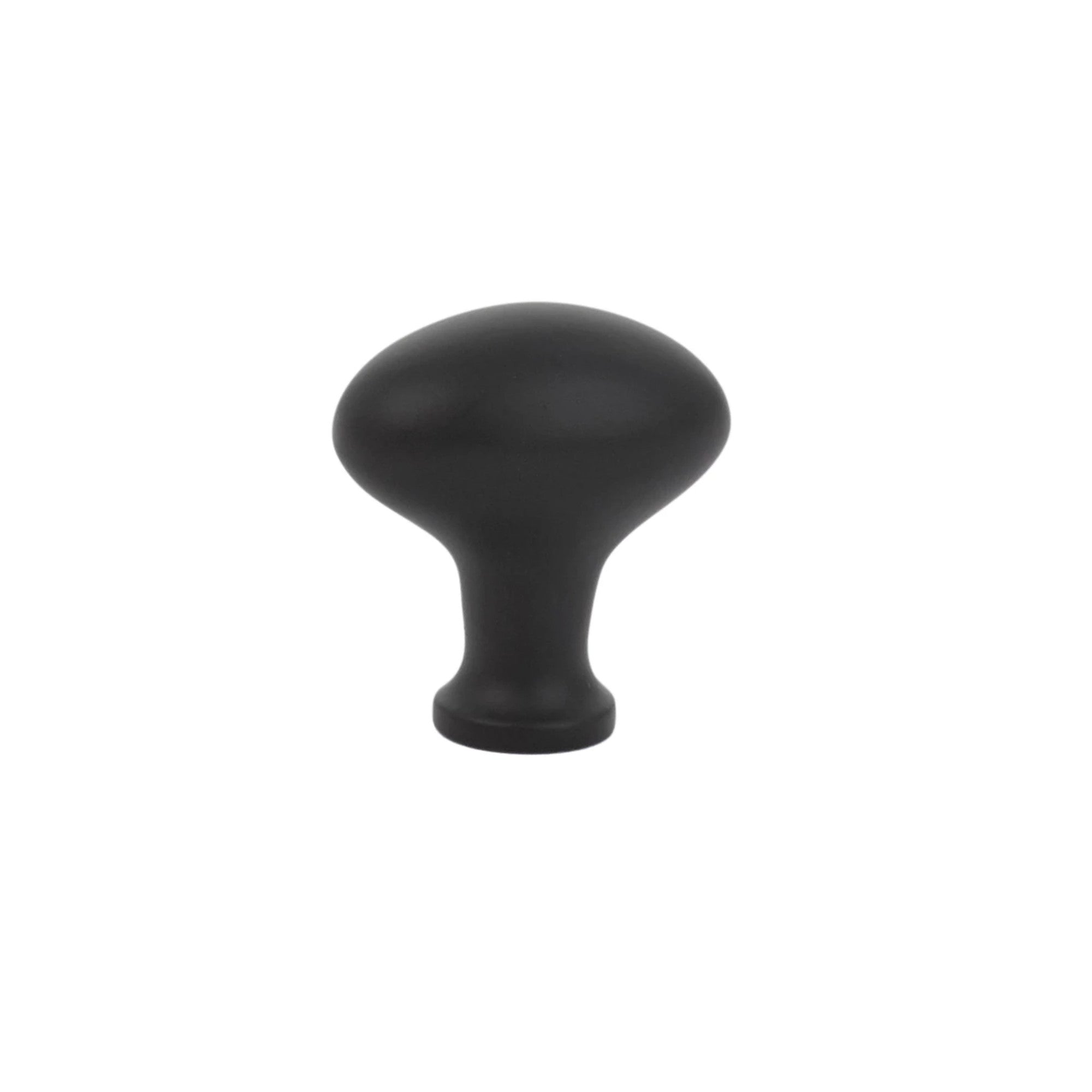 Emtek Egg 1" Knob in Flat Black