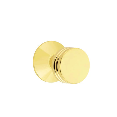 Emtek Bern Knob with Modern Rosette in Unlacquered Brass