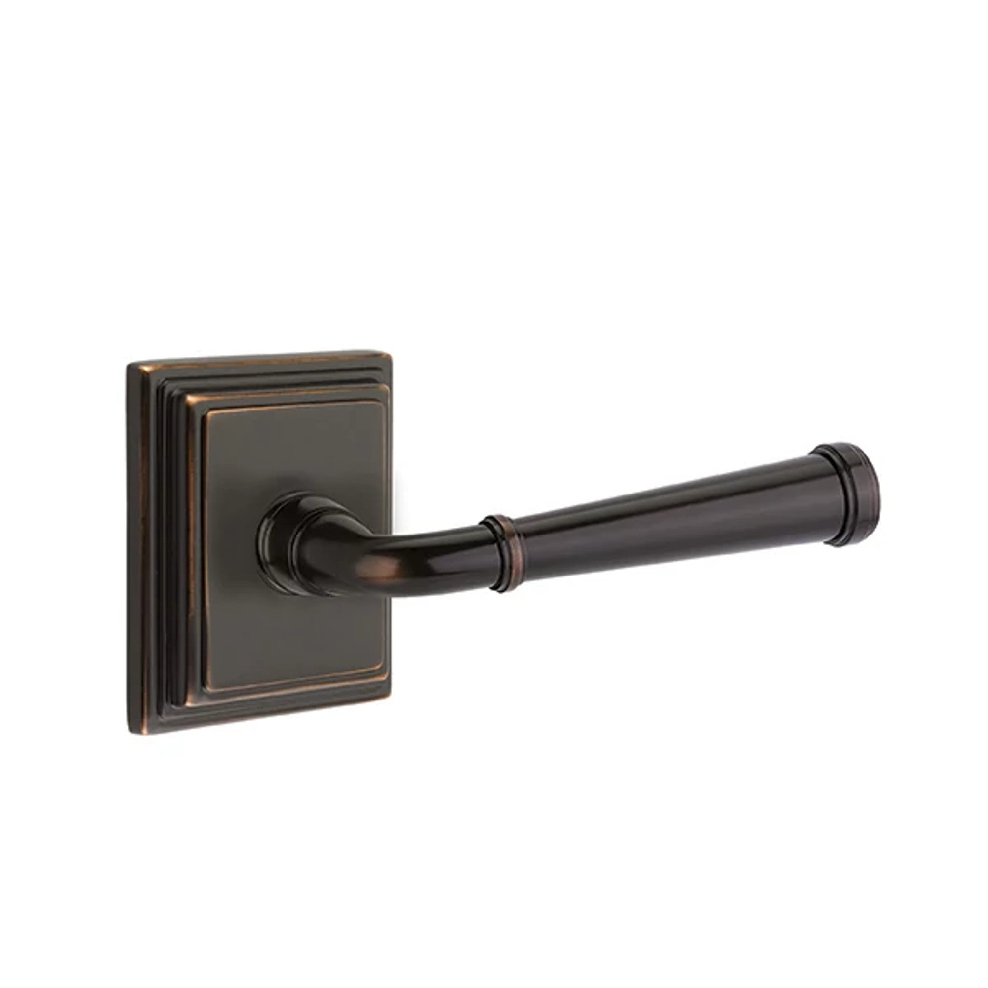 Emtek Merrimack Lever with Wilshire Rosette in Oil Rubbed Bronze