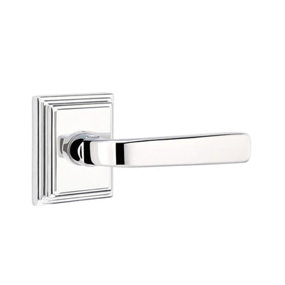 Emtek Sion Lever with Wilshire Rosette in Polished Chrome