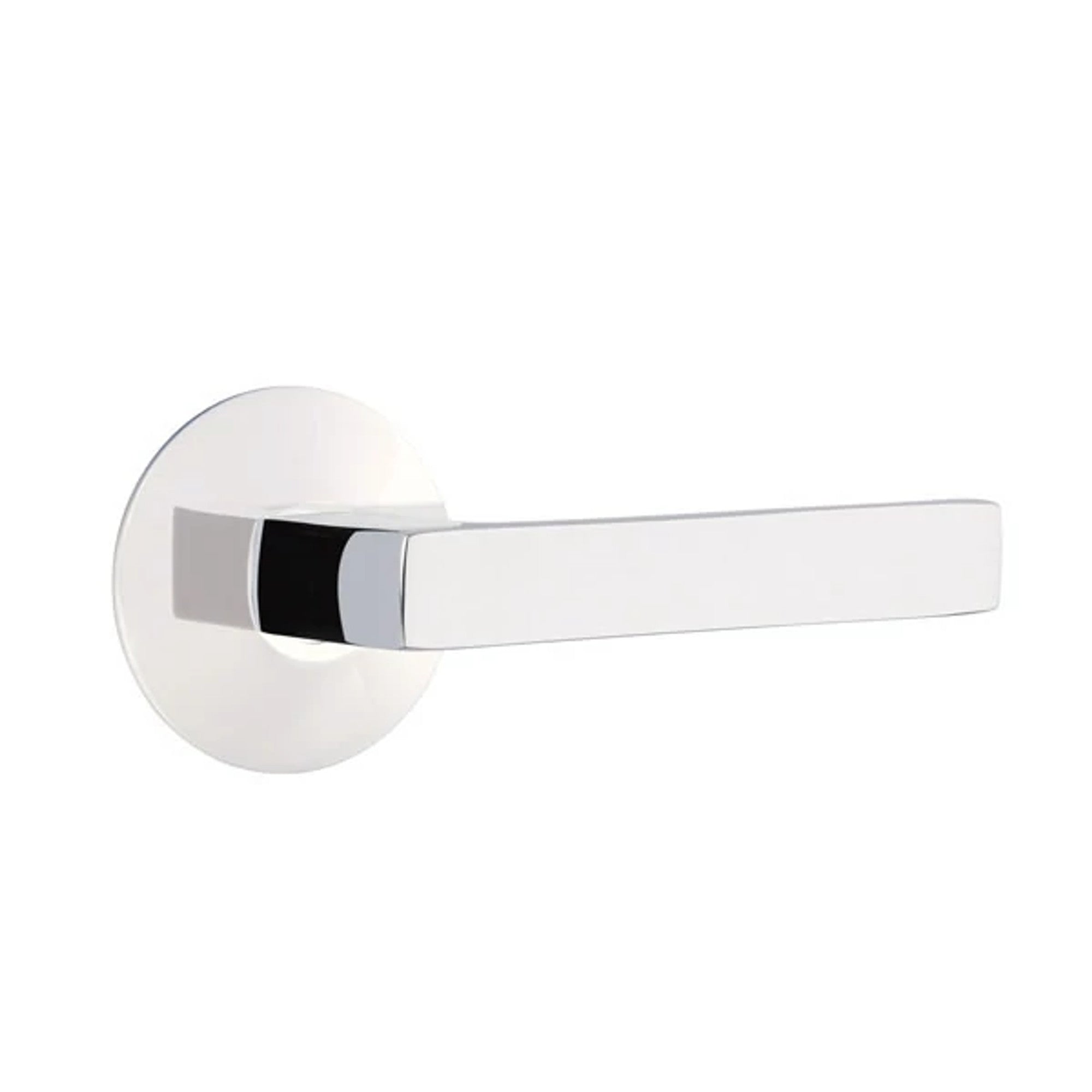 Emtek Dumont Lever with Modern Rosette in Polished Chrome