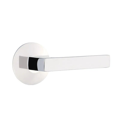 Emtek Dumont Lever with Modern Rosette in Polished Chrome