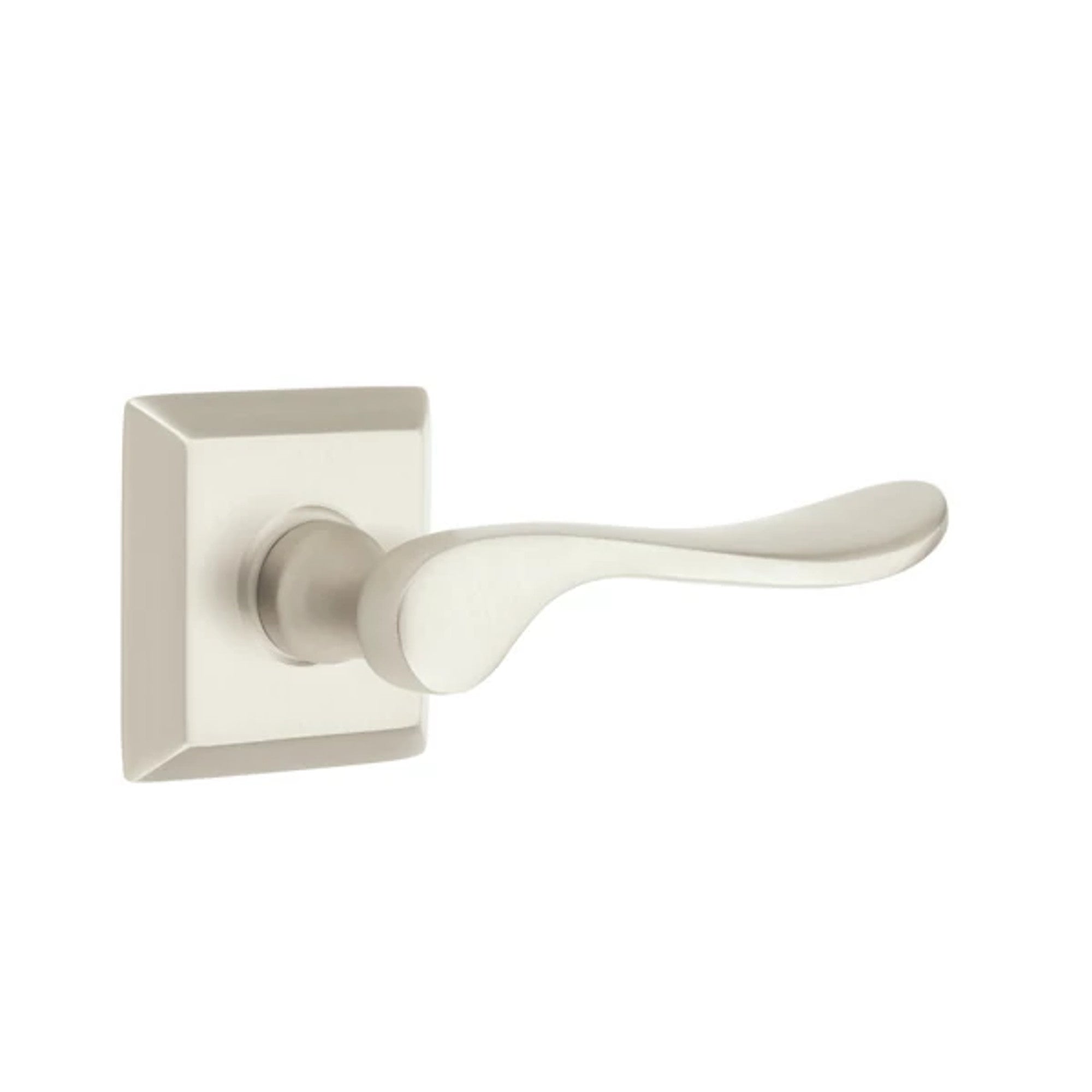 Emtek Luzern Lever with Quincy Rosette in Satin Nickel
