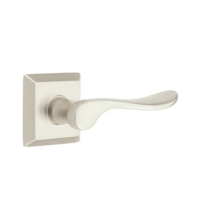 Emtek Luzern Lever with Quincy Rosette in Satin Nickel