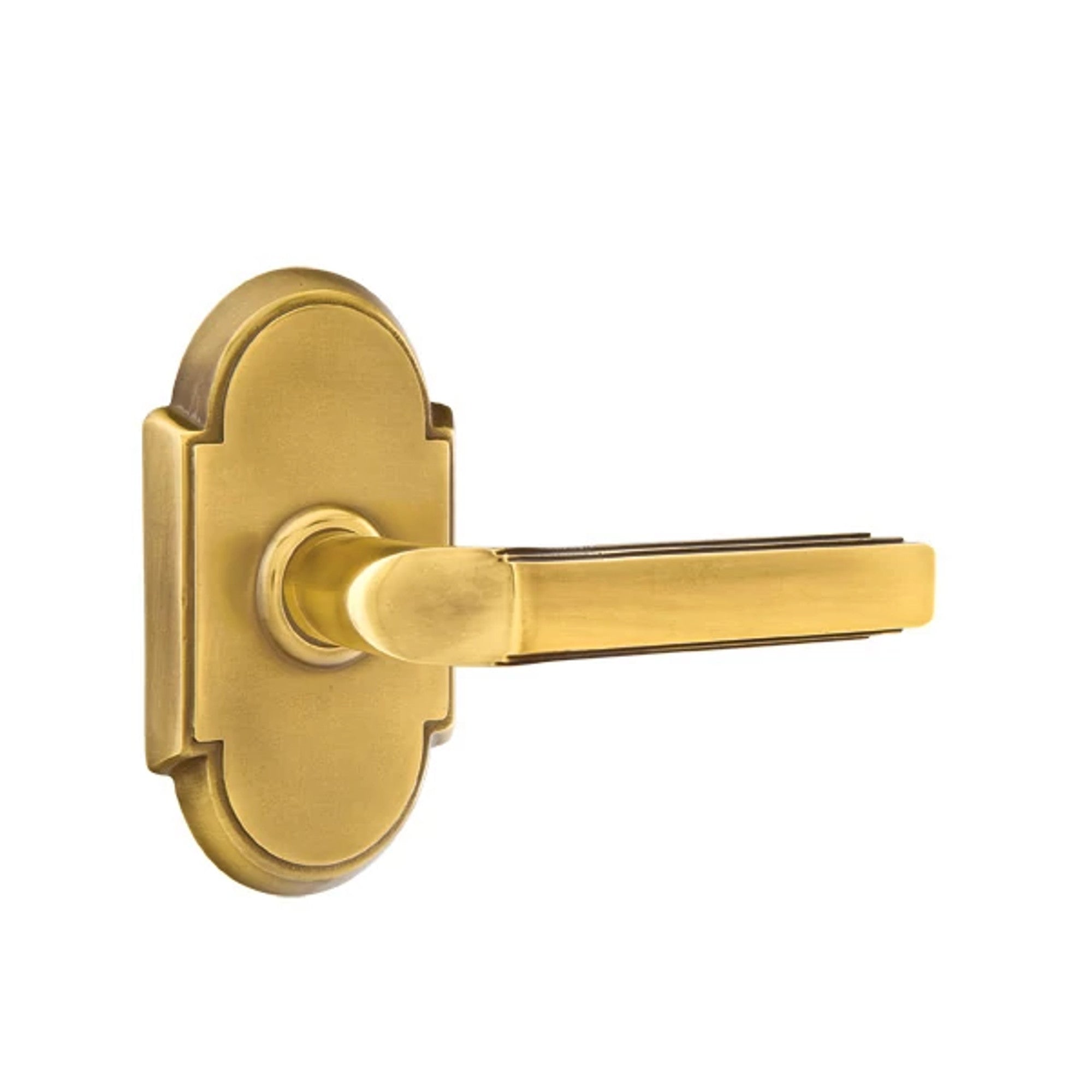 Emtek Milano Lever with #8 Rosette in French Antique