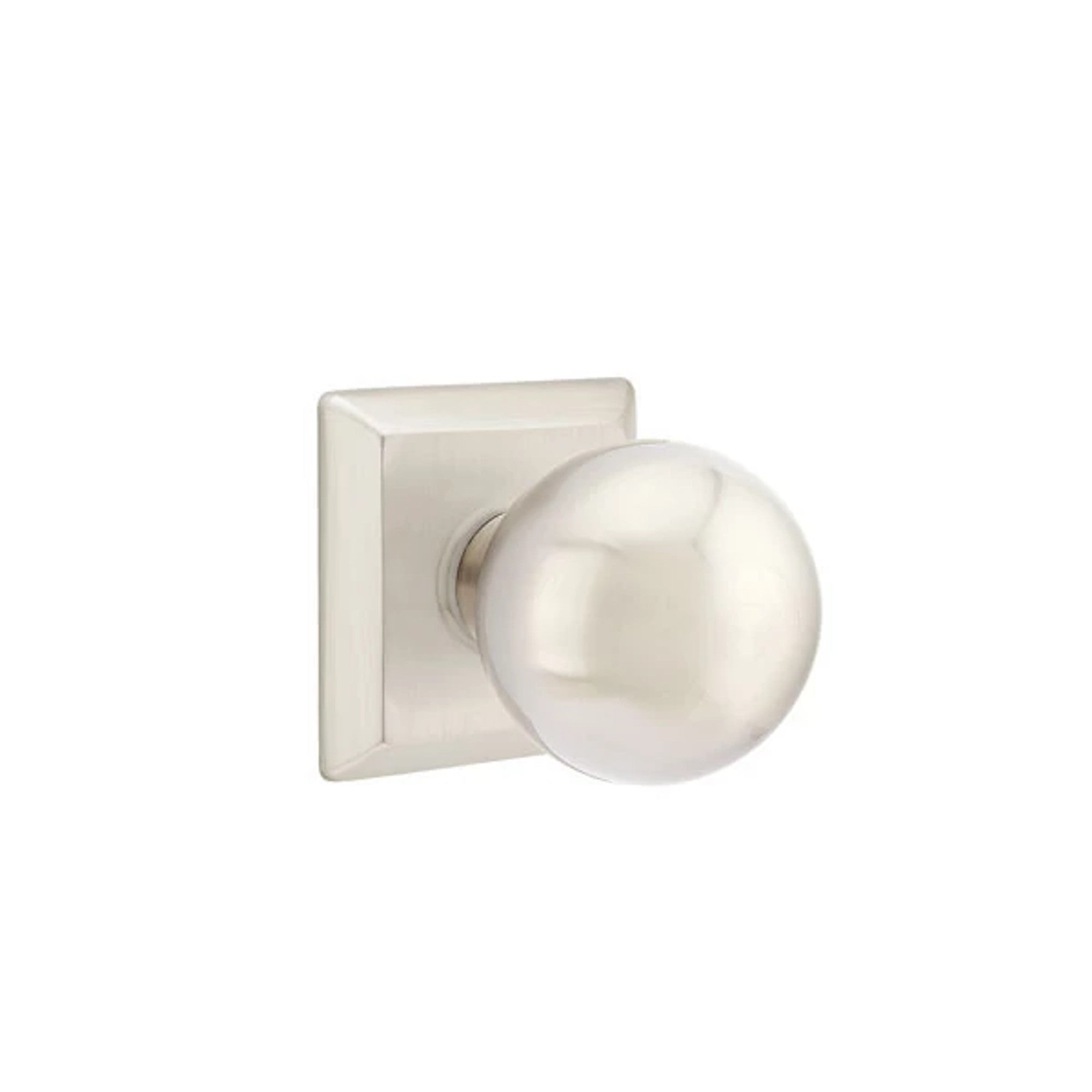 Emtek Orb Knob with Quincy Rosette in Satin Nickel