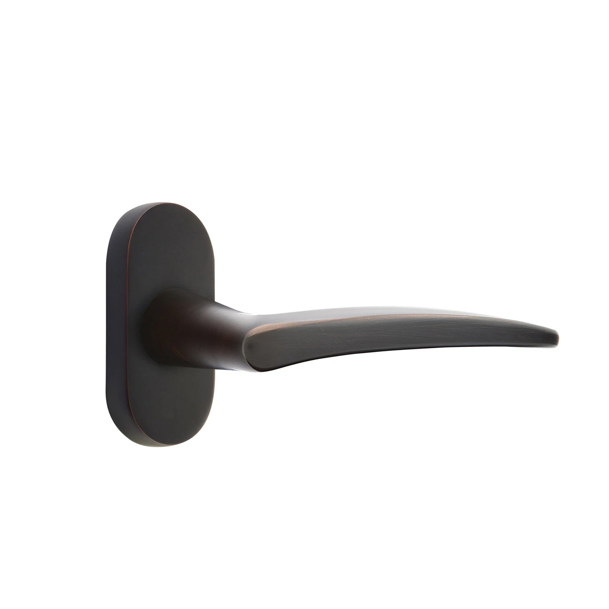 Emtek Poseidon Lever with Oval Stretto 1-1/2" x 3" in Oil Rubbed Bronze