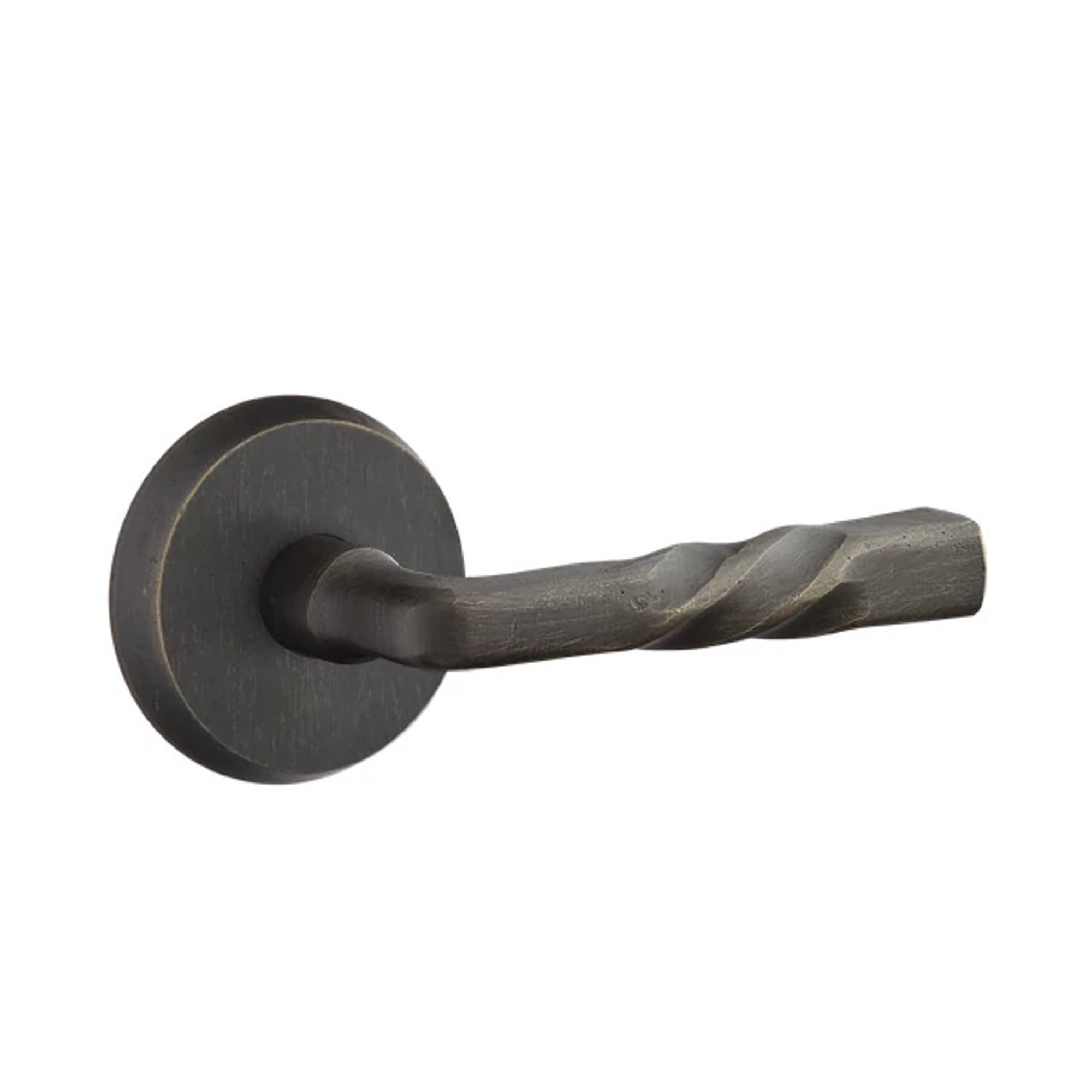 Emtek Montrose Lever with #2 Rosette in Medium Bronze