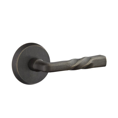 Emtek Montrose Lever with #2 Rosette in Medium Bronze