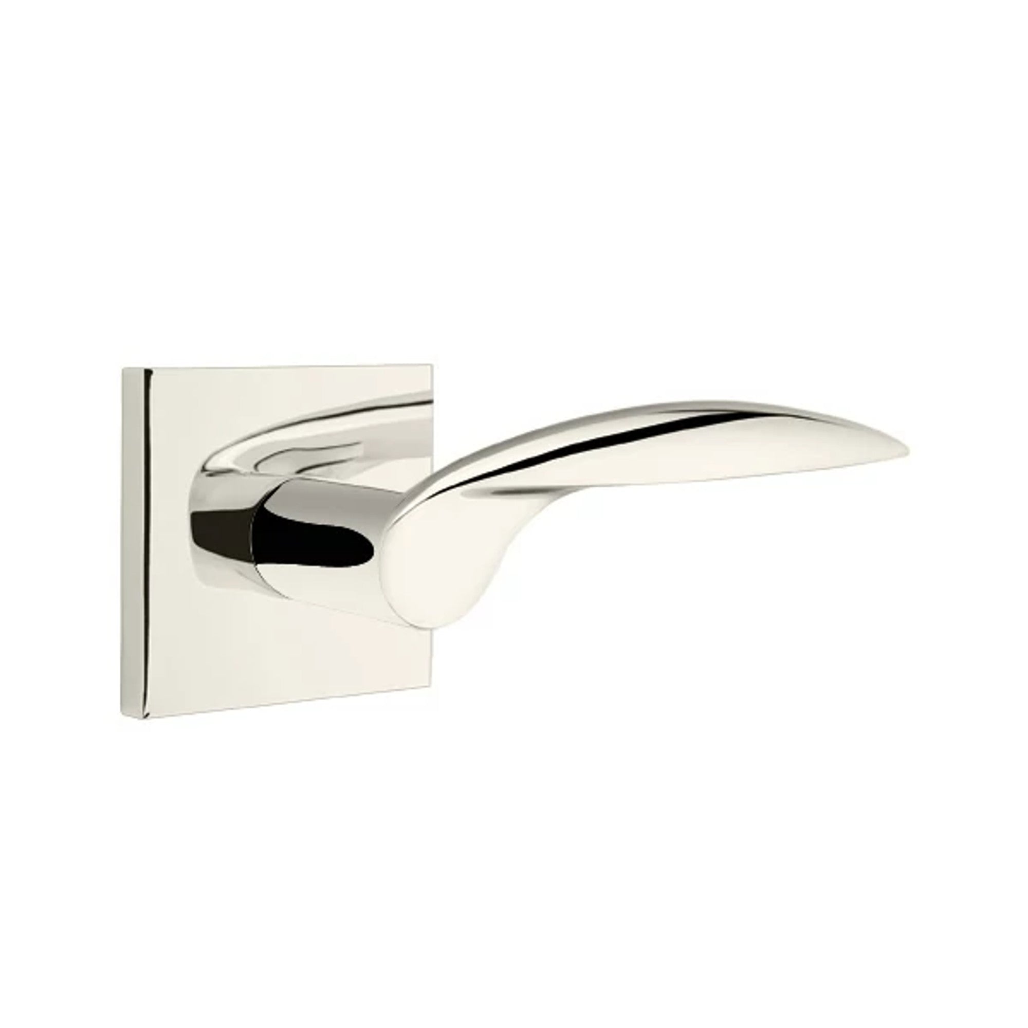 Emtek Mercury Lever with Square Rosette in Polished Nickel
