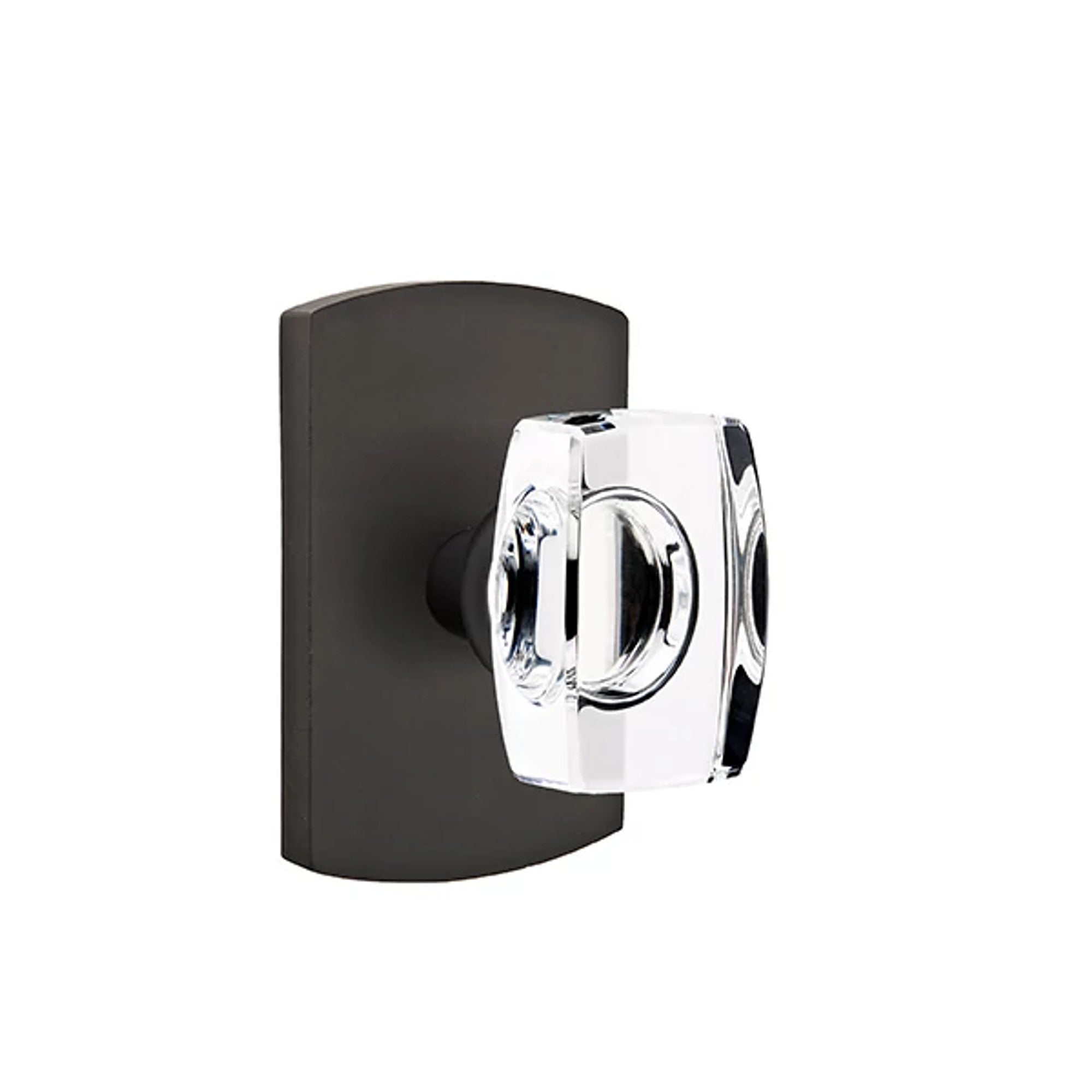 Emtek Windsor Knob with #4 Rosette in Flat Black Bronze