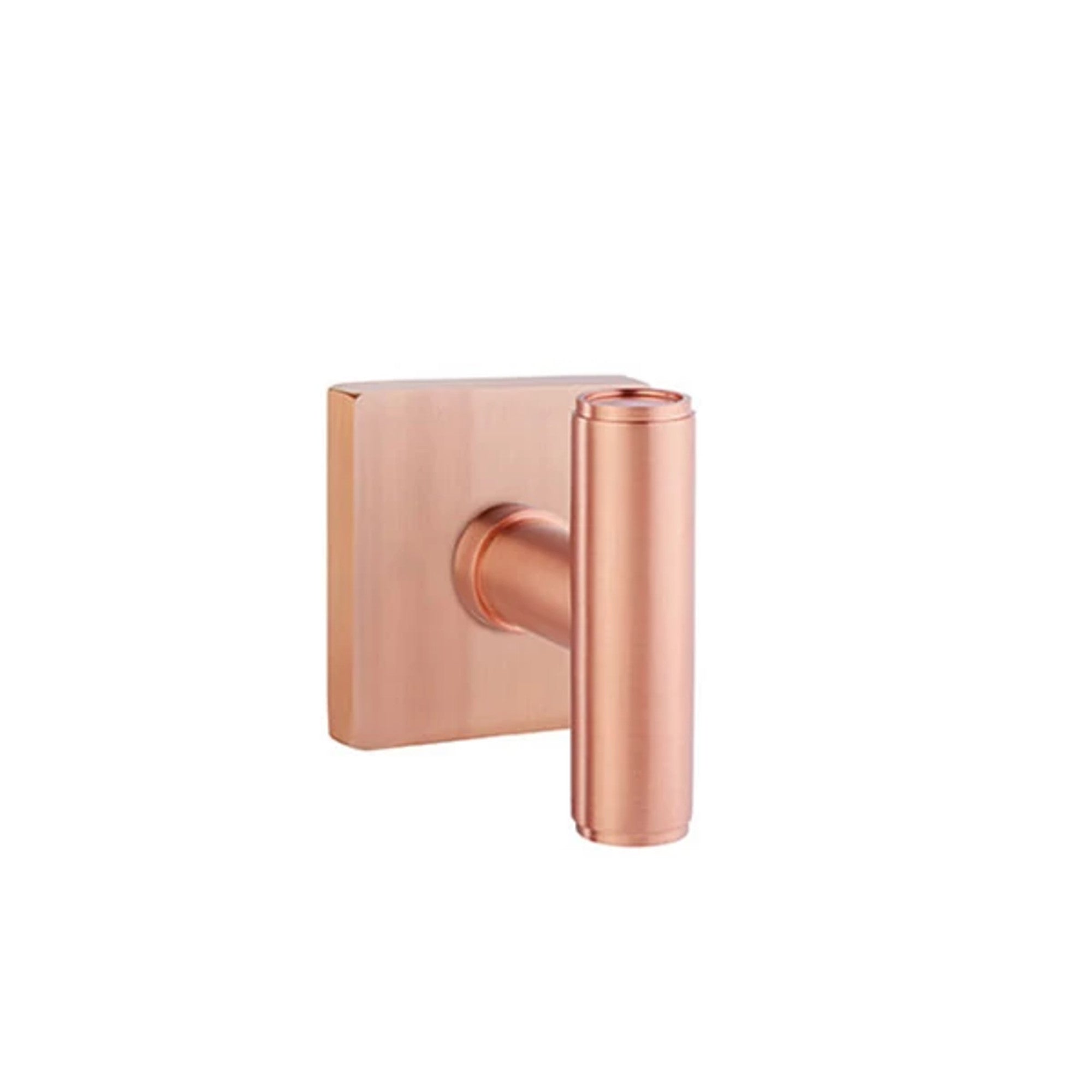 Emtek Ace Knob with Square Rosette in Satin Rose Gold