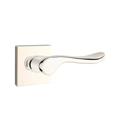 Emtek Luzern Lever with Square Rosette in Polished Nickel