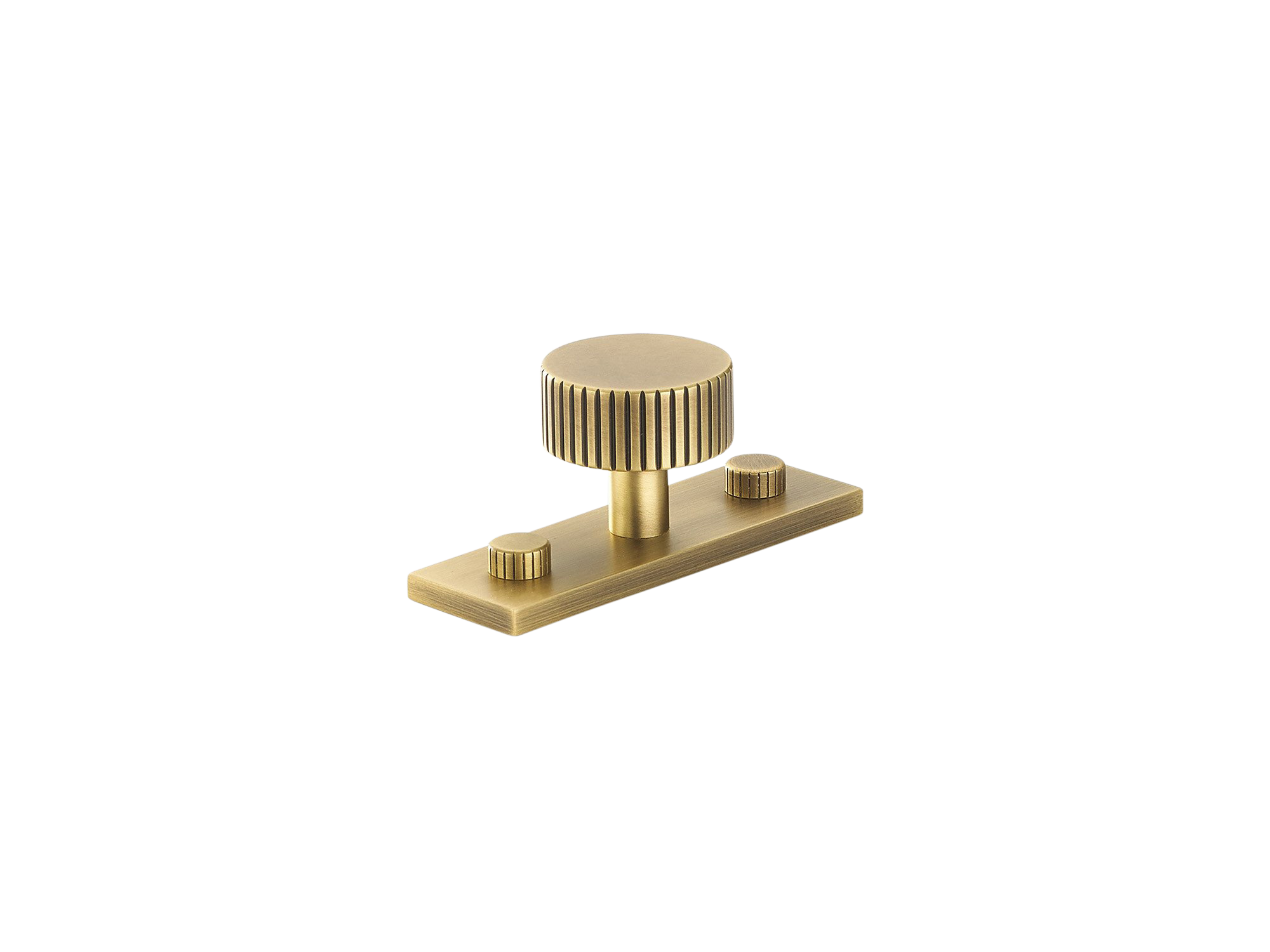 Armac Martin MIX Straight Knurled Cabinet Knob & Backplate