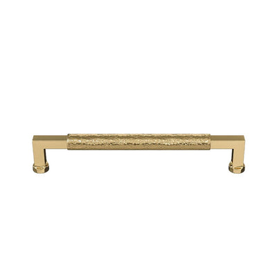 Ashley Norton V1317 Hammered Bauhaus Appliance Pull in Unlacquered Brass