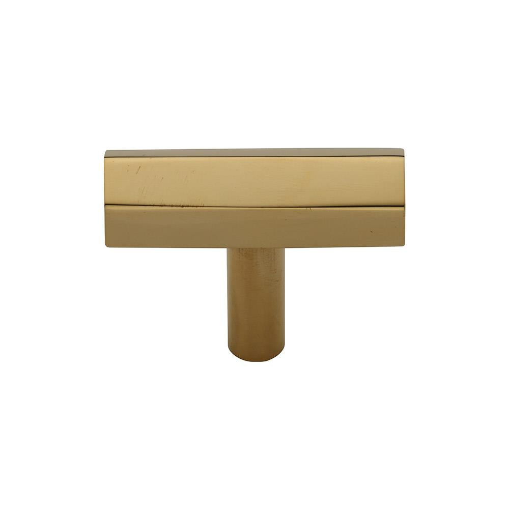 Ashley Norton MT4423 Hex T-Pull Cabinet Knob in Unlacquered Brass