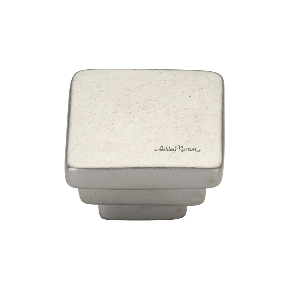 Ashley Norton 3672 Square Step Knob in White Bronze