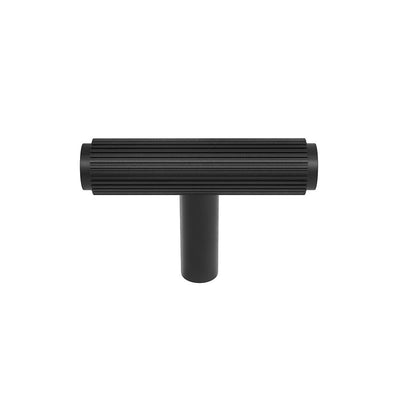 Ashley Norton MT4404 Lucerne Reeded T-Bar in Flat Black